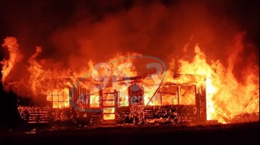 Se incendió la casa principal de la estancia donde está instalado el radar inglés
