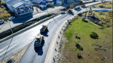 Ushuaia: Comenzó la pavimentación del ingreso a la ciudad