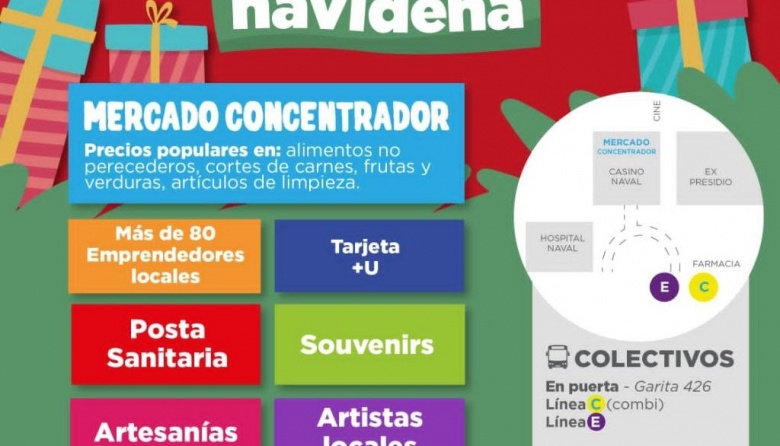 El 10 y 11 de diciembre se realizará la Expo Navideña junto al Mercado Concentrador