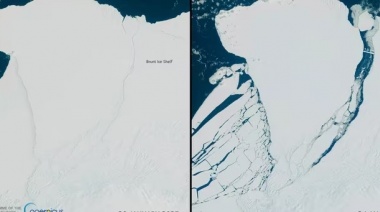 Revelaron las primeras imágenes del iceberg que se desprendió en la Antártida