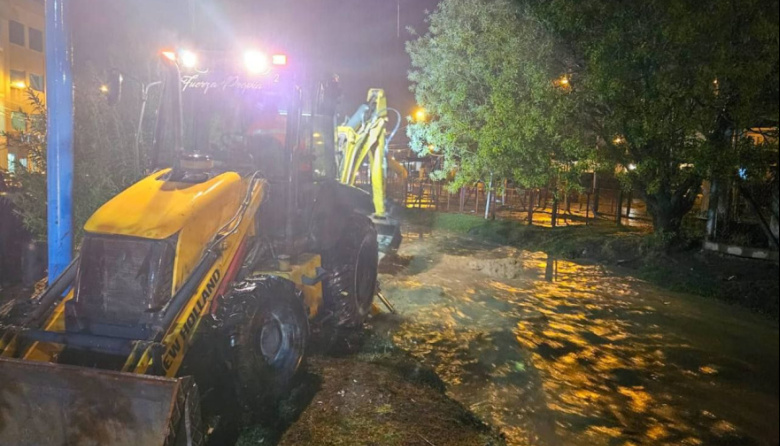 Tras el temporal, el Municipio de Ushuaia continúa trabajando en barrios afectados