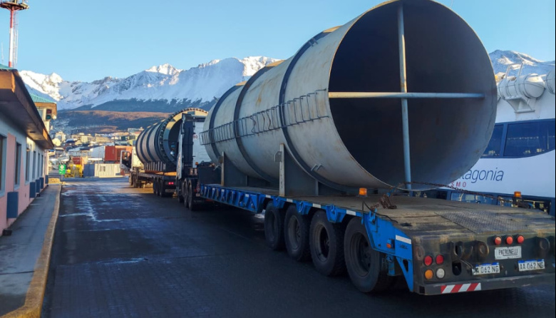 Iniciaron el traslado del equipamiento para la nueva usina de Ushuaia