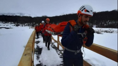La Comisión de Auxilio de Ushuaia asistió a una persona accidentada en Laguna Esmeralda