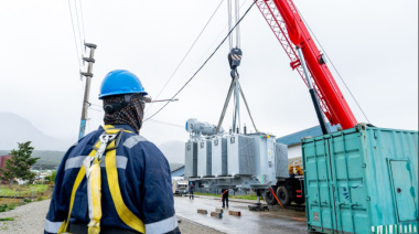 Un transformador de alta potencia refuerza la distribución eléctrica en un sector estratégico de Ushuaia