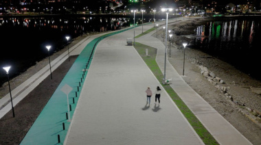 El Municipio probó el nuevo sistema de alumbrado de la Pasarela Fique