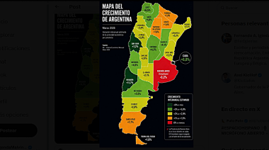 Milei naturaliza el despojo difundiendo mapas sin Malvinas ni Tucumán