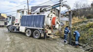 El Municipio avanza con trabajos de mantenimiento en la red pluvial de Ushuaia