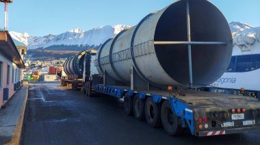 Iniciaron el traslado del equipamiento para la nueva usina de Ushuaia