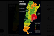 Milei naturaliza el despojo difundiendo mapas sin Malvinas ni Tucumán